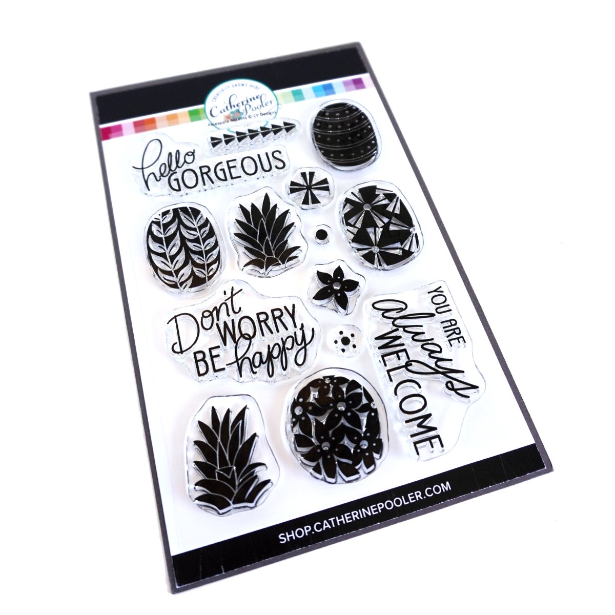 Catherine Pooler - Preppy Pineapples Stamp Set