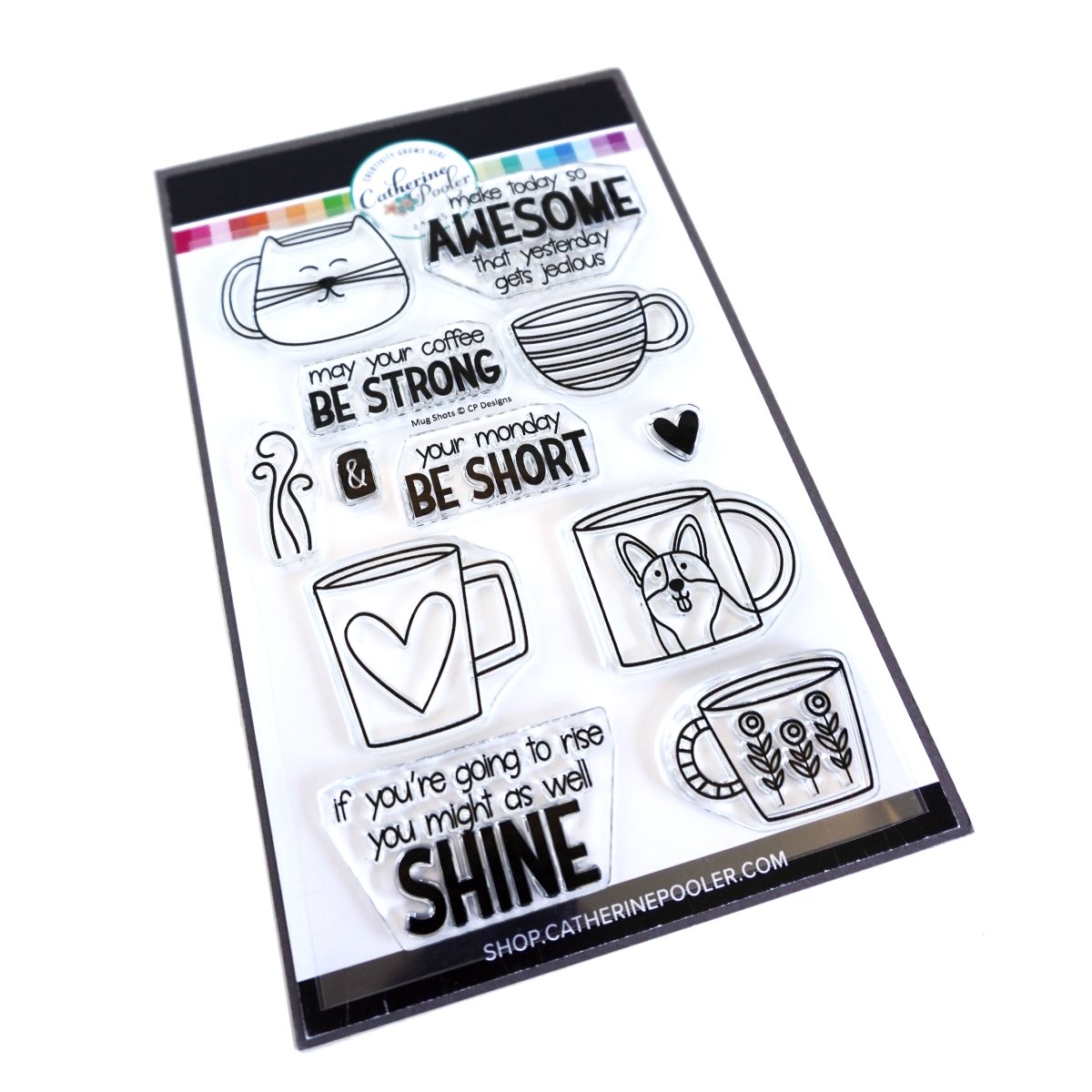 Catherine Pooler - Mug Shots Stamp Set WITH MATCHING DIE (SO)