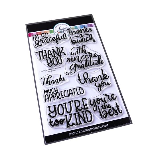 Catherine Pooler - Handwritten Thank You Sentiments Stamp Set