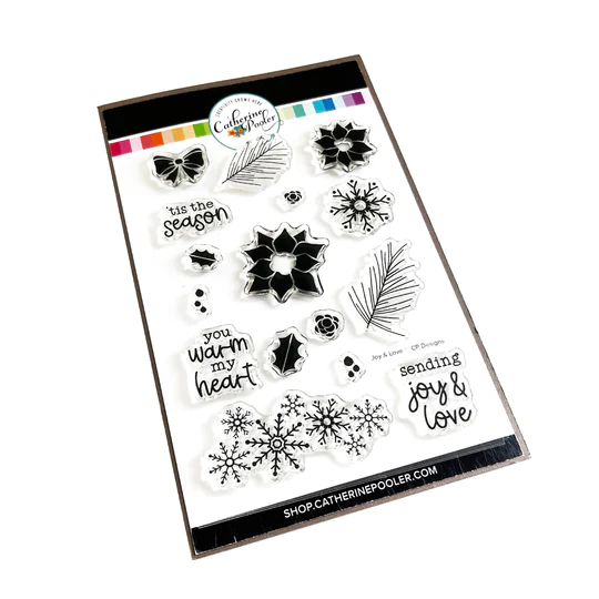 Catherine Pooler - Joy & Love Stamp Set WITH MATCHING DIE (SO)