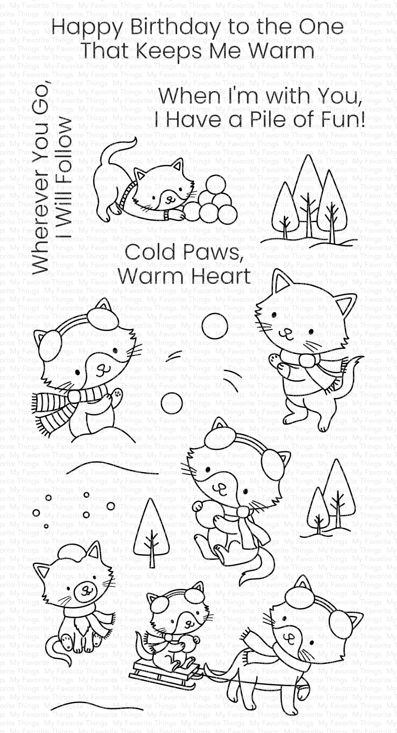 My Favorite Things - Winter Kittens - STAMP AND MATCHING DIE