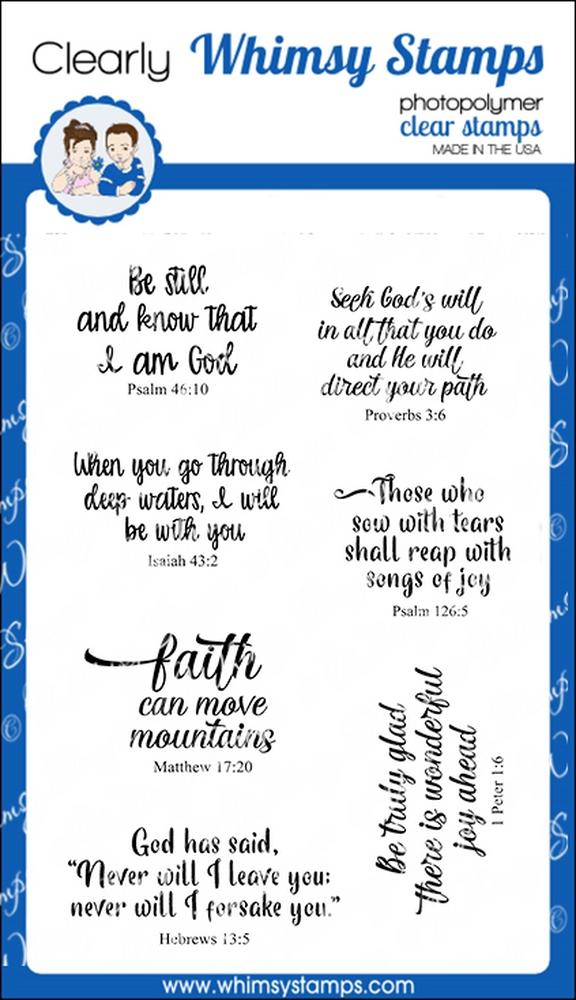 Whimsy Stamps - Stained Glass Scripture Sentiments