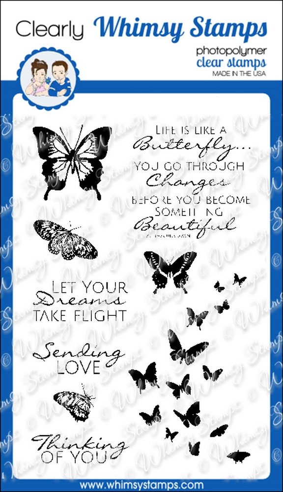 Whimsy Stamps - Flight of the Butterflies - Clear Stamps