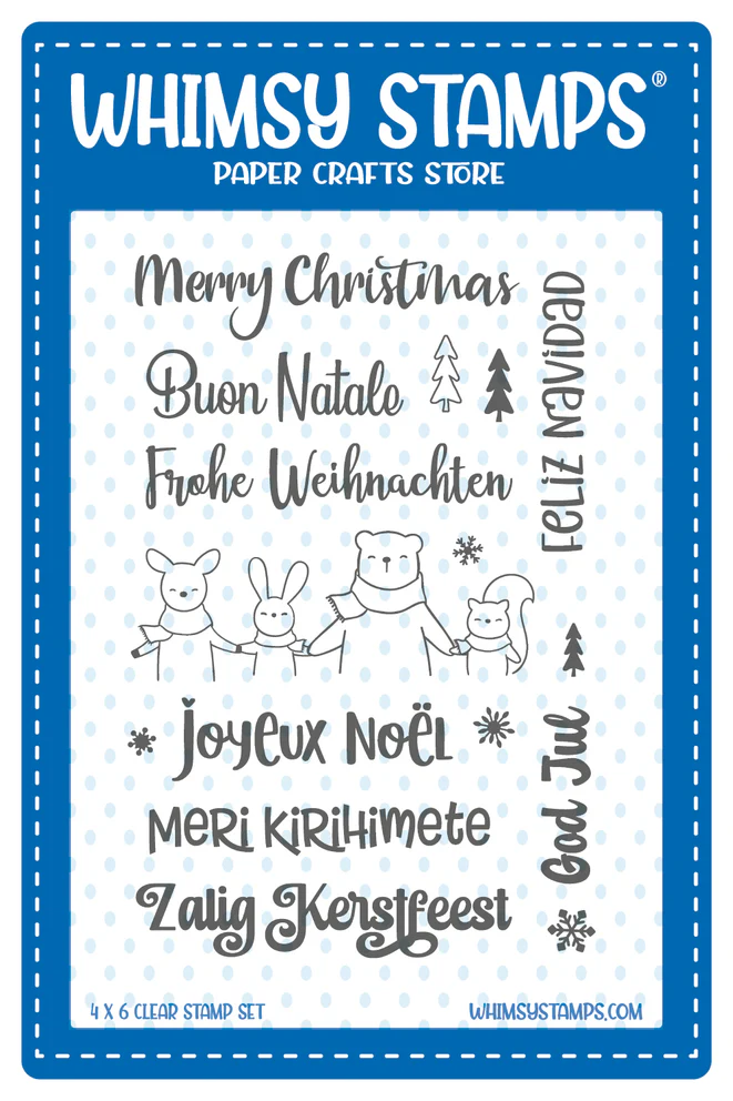 Whimsy Stamps - Merry Christmas Around the World Clear Stamps