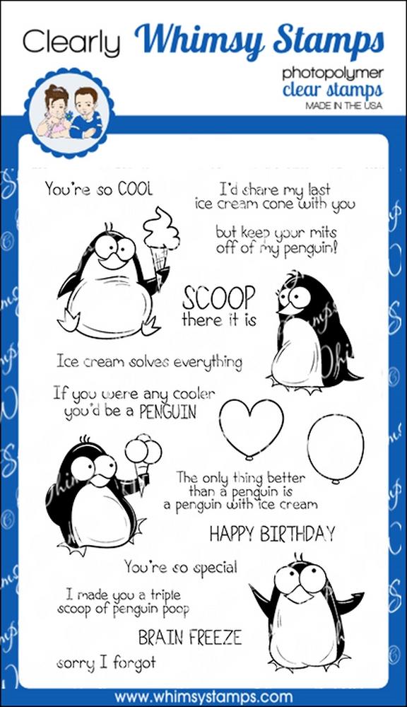 Whimsy Stamps - Penguin Poop Clear Stamps