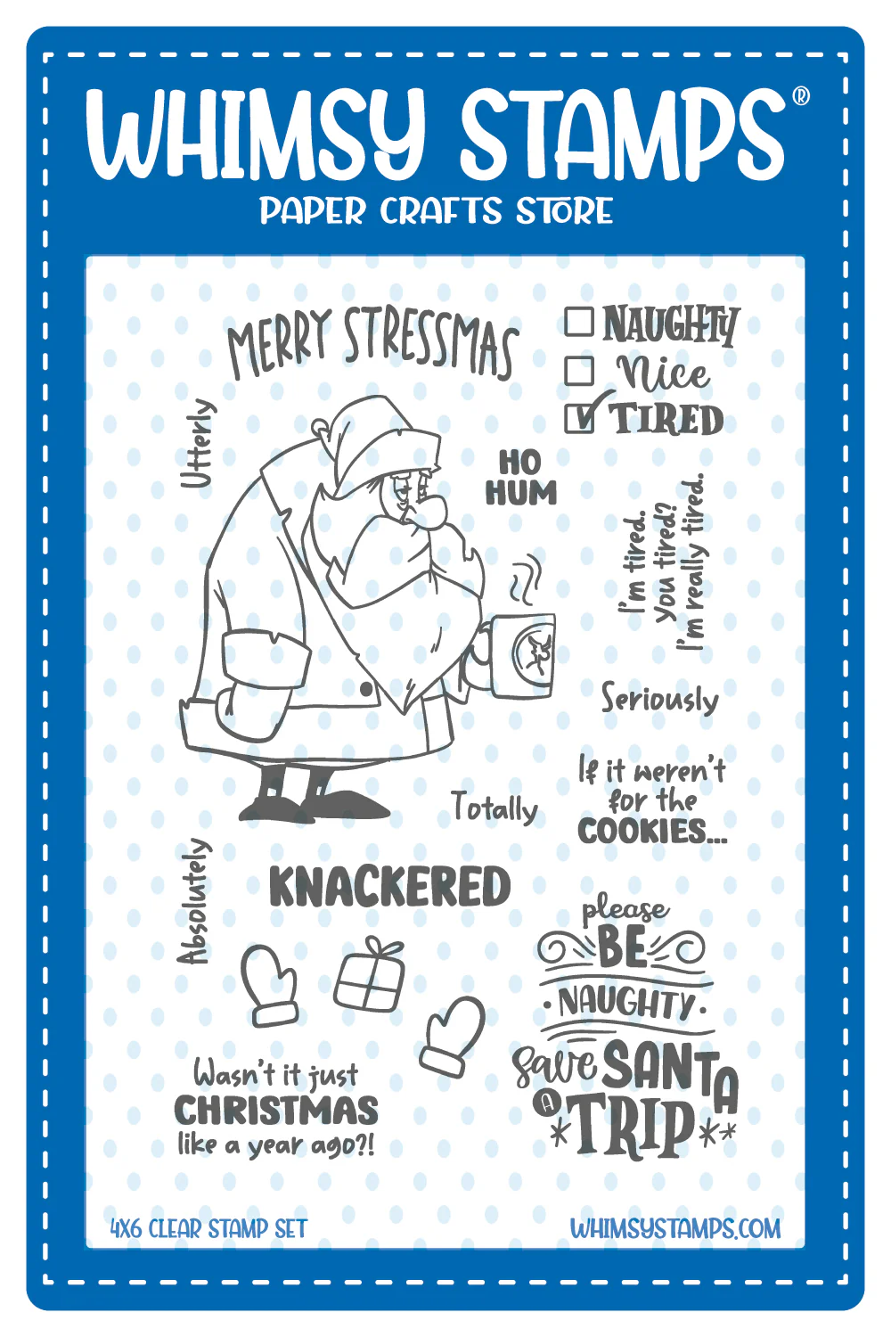 Whimsy Stamps - Merry Stressmas Clear Stamps