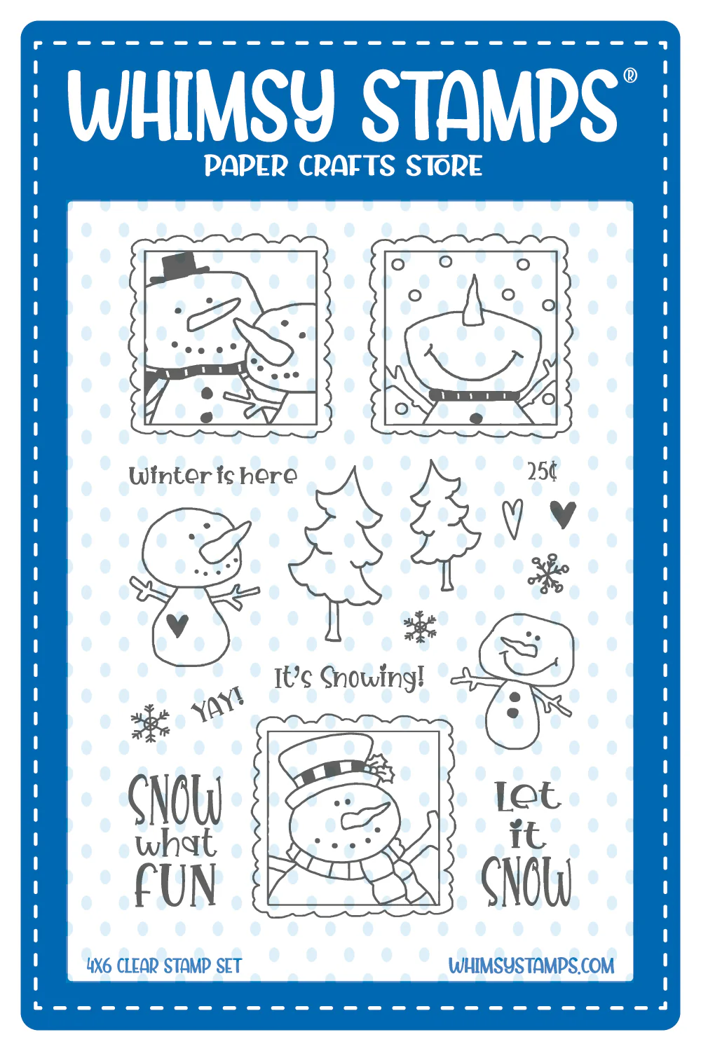 Whimsy Stamps - Snowman Smiles Clear Stamps
