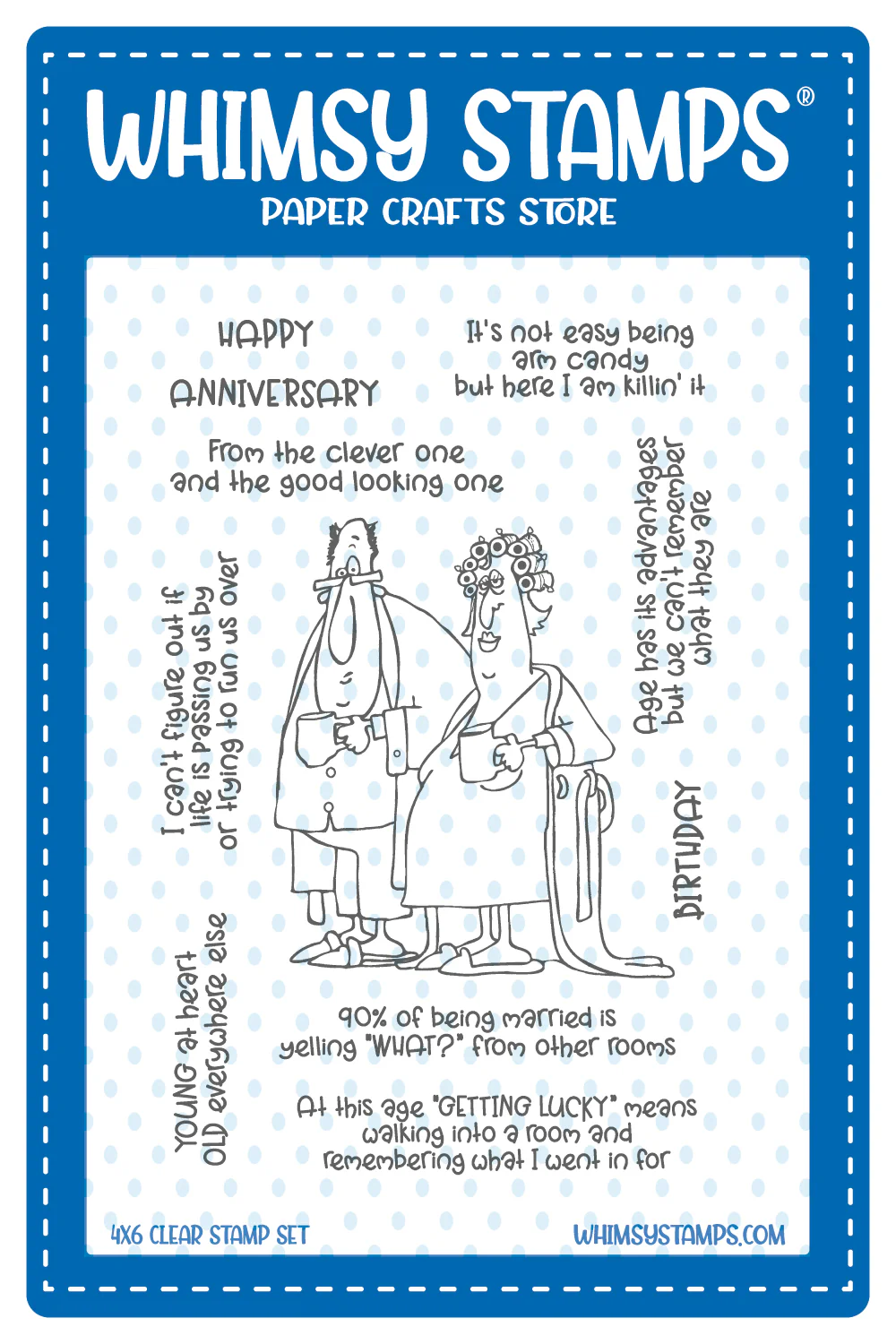 Whimsy Stamps - Old Fart Couple Clear Stamps