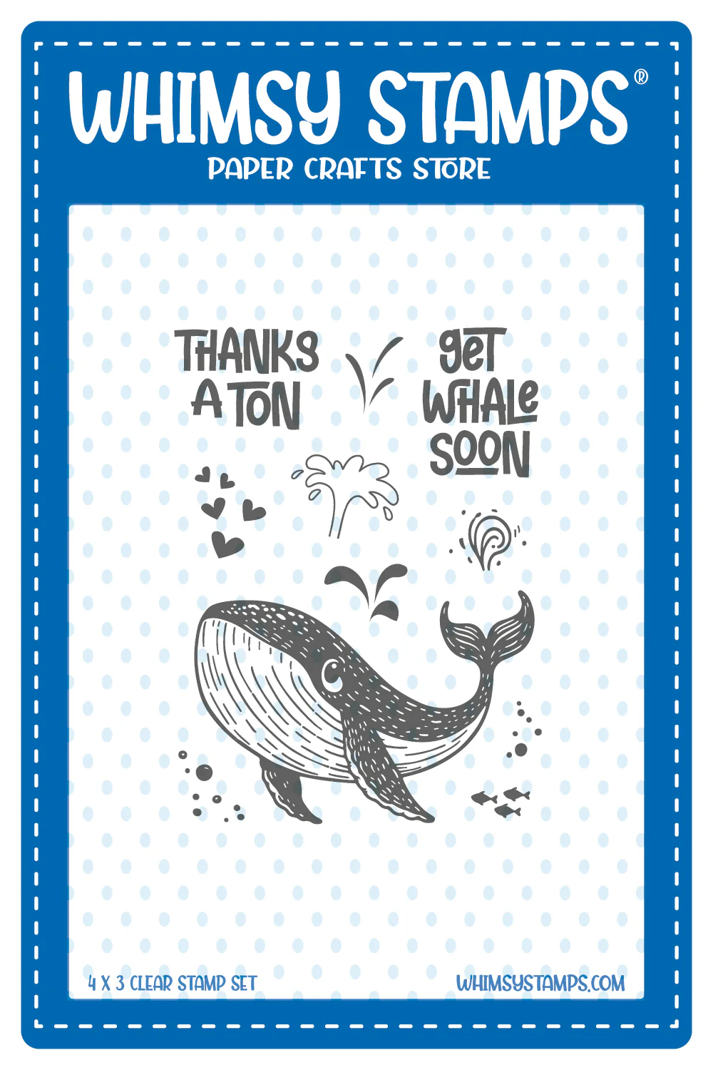 Whimsy Stamps - Thanks a Ton Clear Stamps