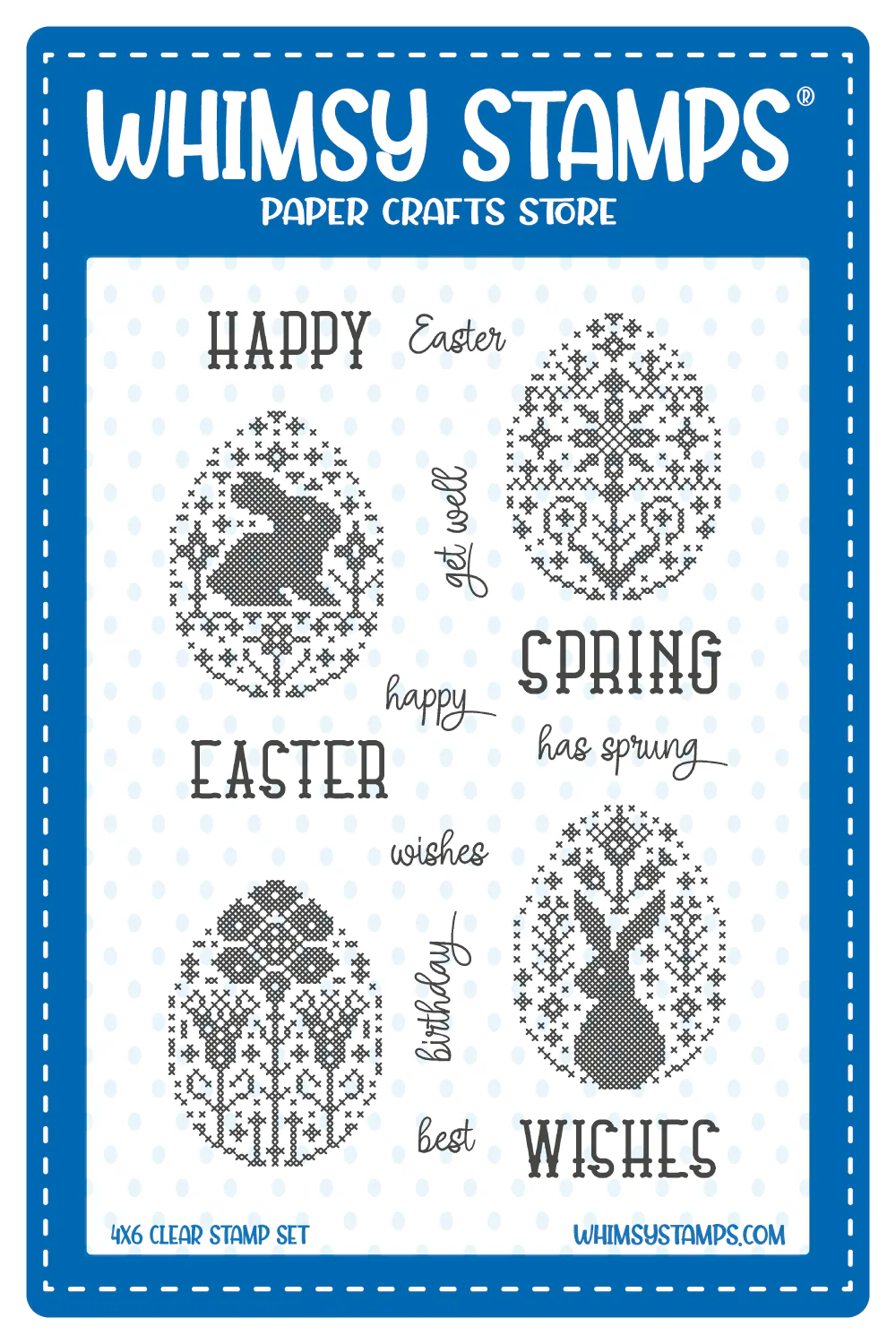 **NEW* - Whimsy Stamps - Cross Stitch Spring Clear Stamps