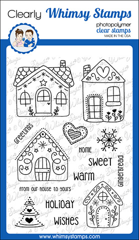 Whimsy Stamps - Gingerbread Greetings Clear Stamps