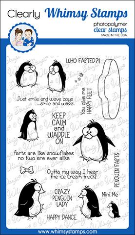 Whimsy Stamps - Penguin Farts Clear Stamps