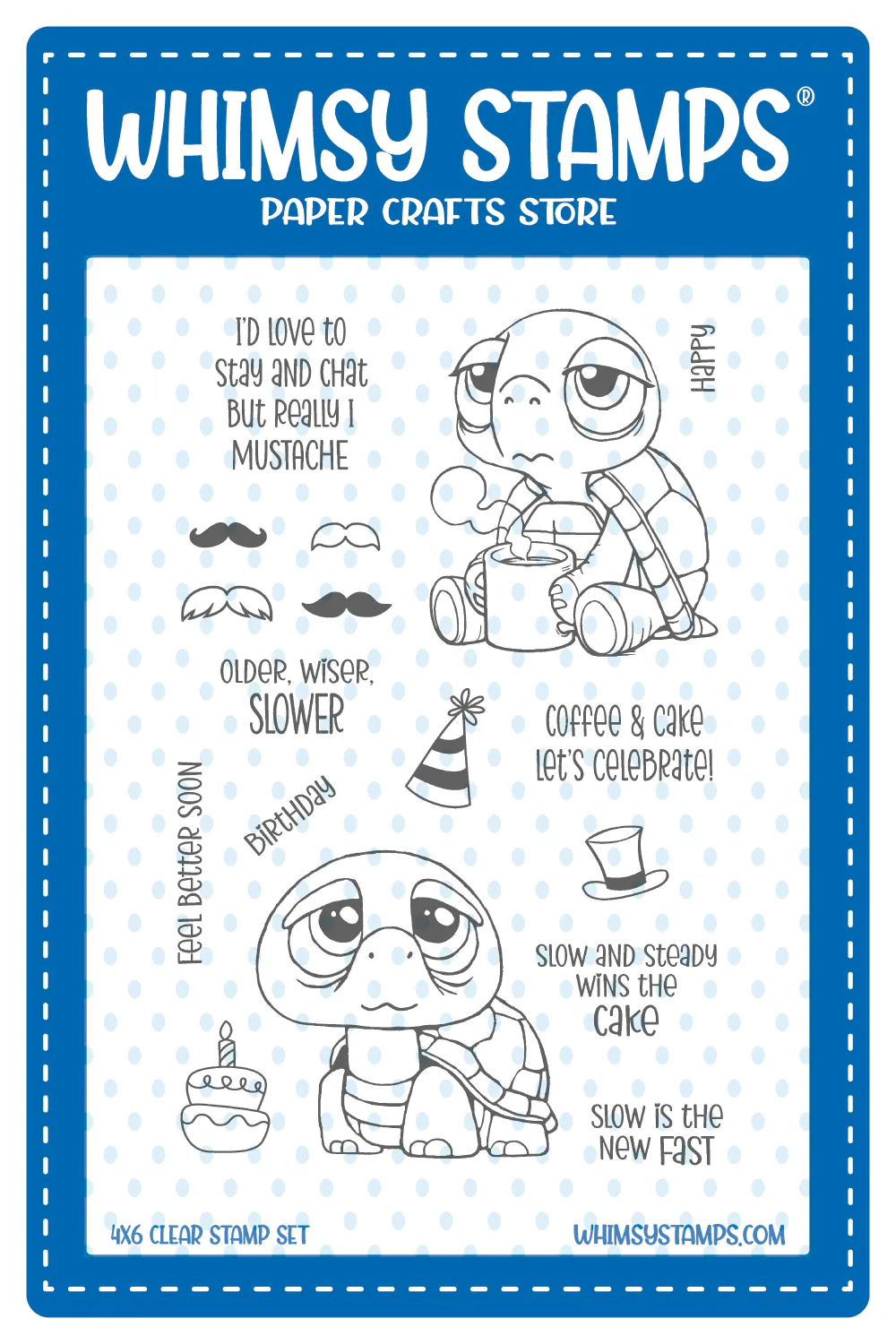 Whimsy Stamps - Older Wiser Slower Clear Stamps