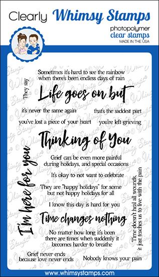 Whimsy Stamps - Sympathy Life Goes On Clear Stamps