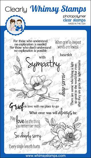 Whimsy Stamps - Sympathy So Deeply Sorry Clear Stamps