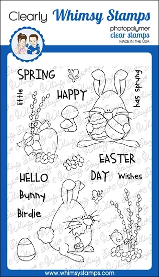 Whimsy Stamps - Spring Bunnies Clear Stamps