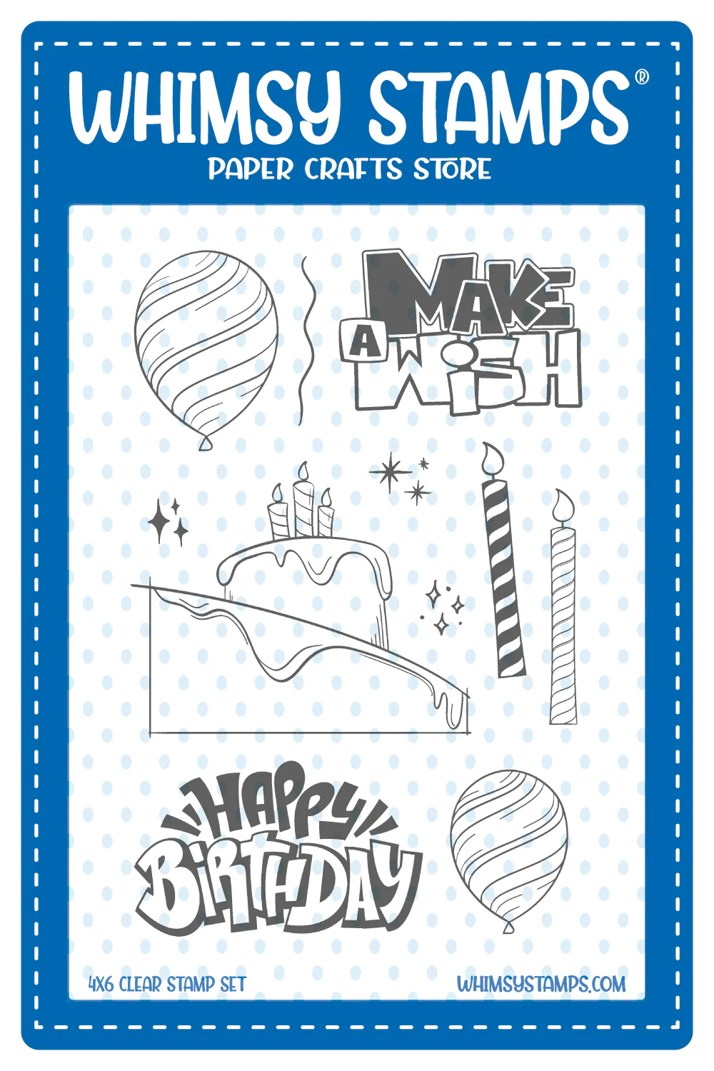 Whimsy Stamps - Birthday Sketch Clear Stamps