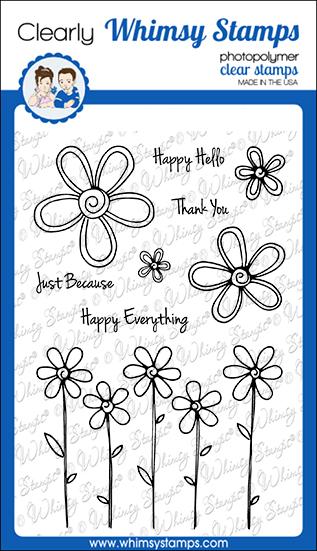 Whimsy Stamps - FaDoodle Blooms Clear Stamps