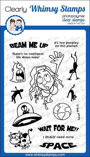 Whimsy Stamps - Wait for Me Clear Stamps
