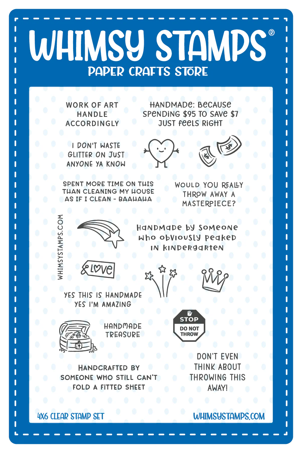 **NEW* - Whimsy Stamps - Handmade Signatures 2 Clear Stamps