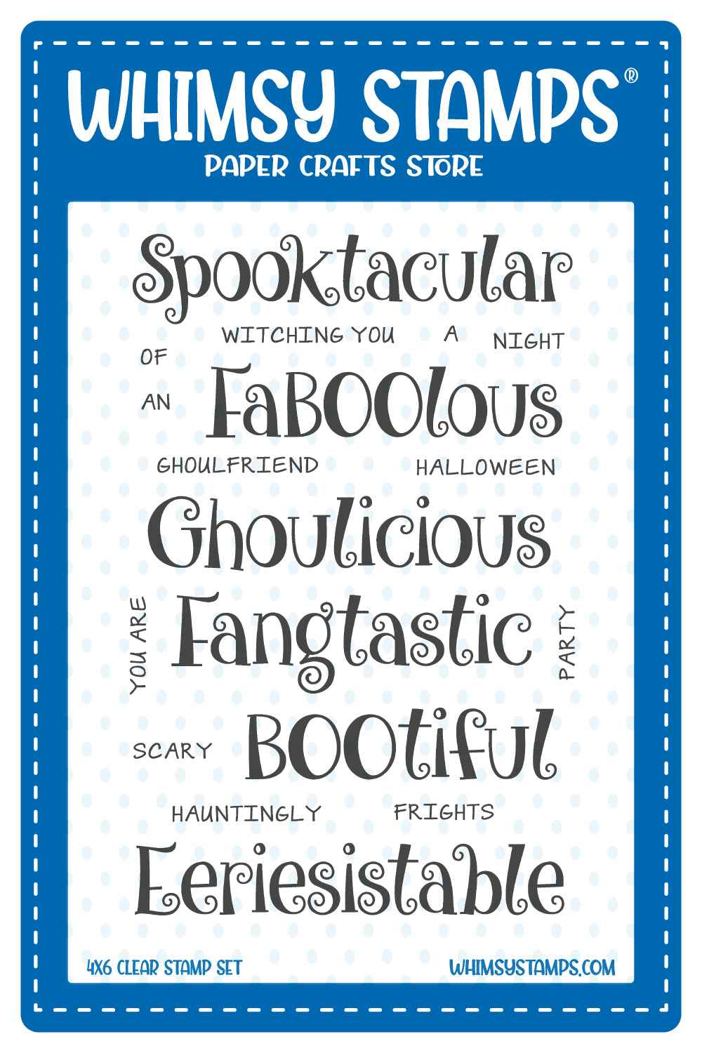 **NEW* - Whimsy Stamps - Fangtastic Clear Stamps