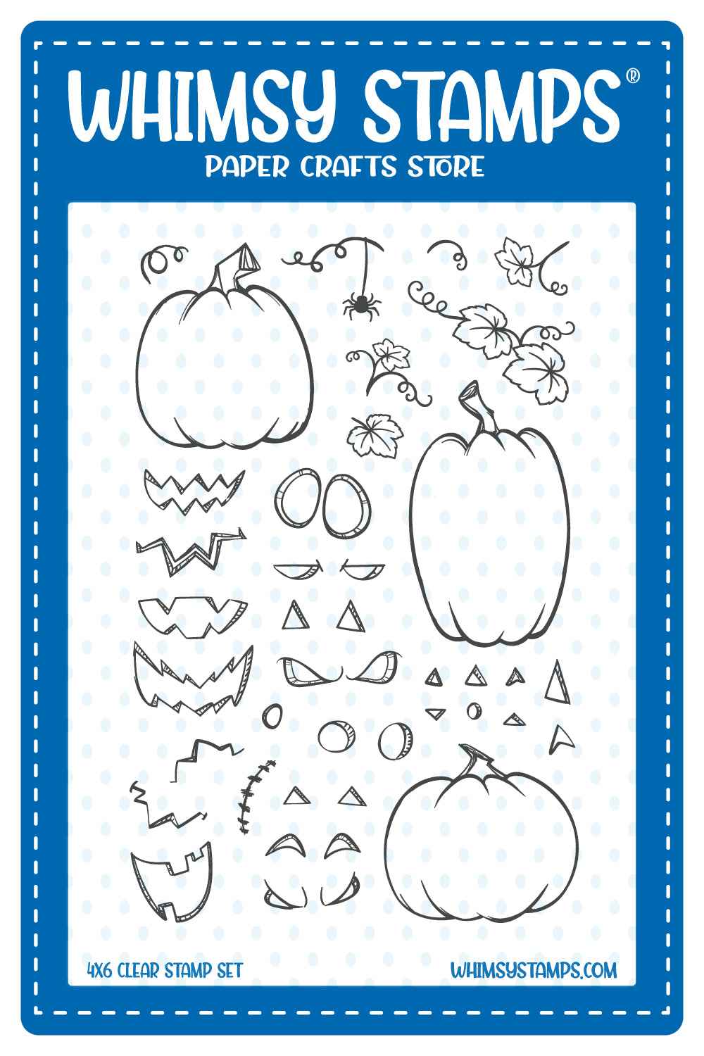 **NEW* - Whimsy Stamps - Build a Jack-o-Lantern Clear Stamps