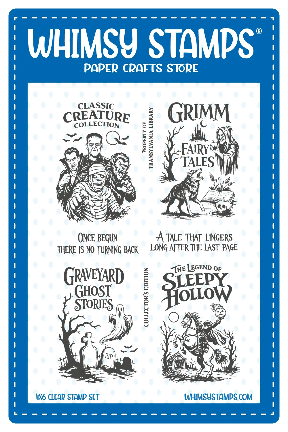 **NEW* - Whimsy Stamps - Scary Stories Clear Stamps