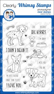 Whimsy Stamps - Playful Pups - Clear Stamps