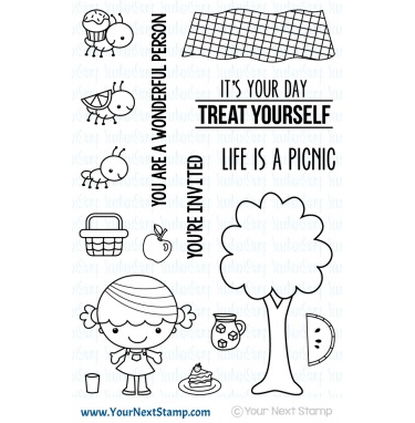 Your Next Stamp- Picnic Phoebe STAMP YELLOW  (SB8)