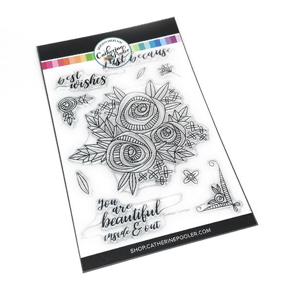 Catherine Pooler - Cottage Corsage STAMP WIH MATCHING DIE (sb5)