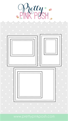 Pretty Pink Posh - Stitched Photo Frames dies