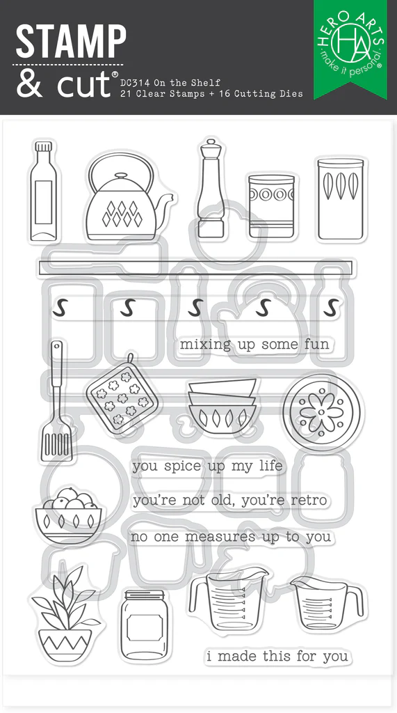 Spellbinders - Hero Arts On the Shelf Stamp & Cut