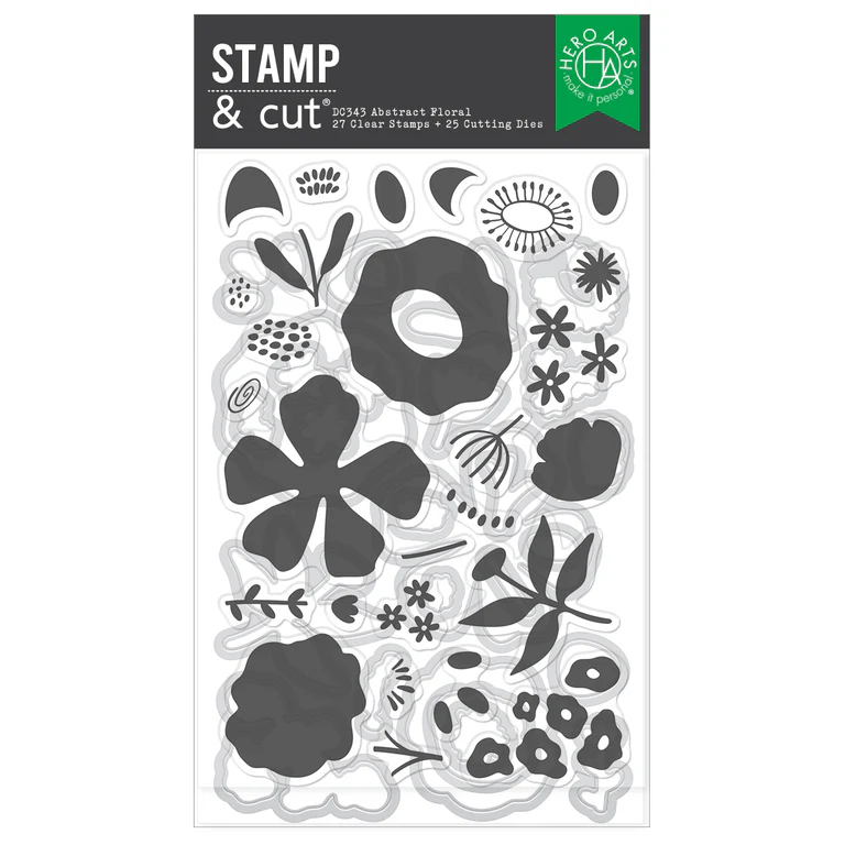 **NEW* - Spellbinders - Hero Arts Abstract Floral Stamp & Cut?