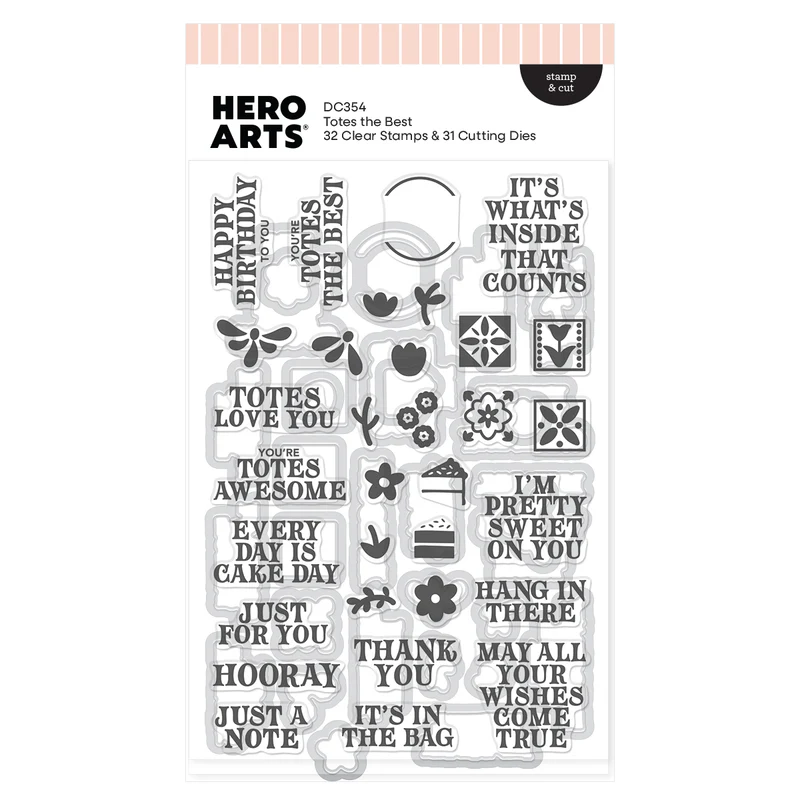 *NEW* - Spellbinders - Hero Arts Totes the Best Stamp & Cut