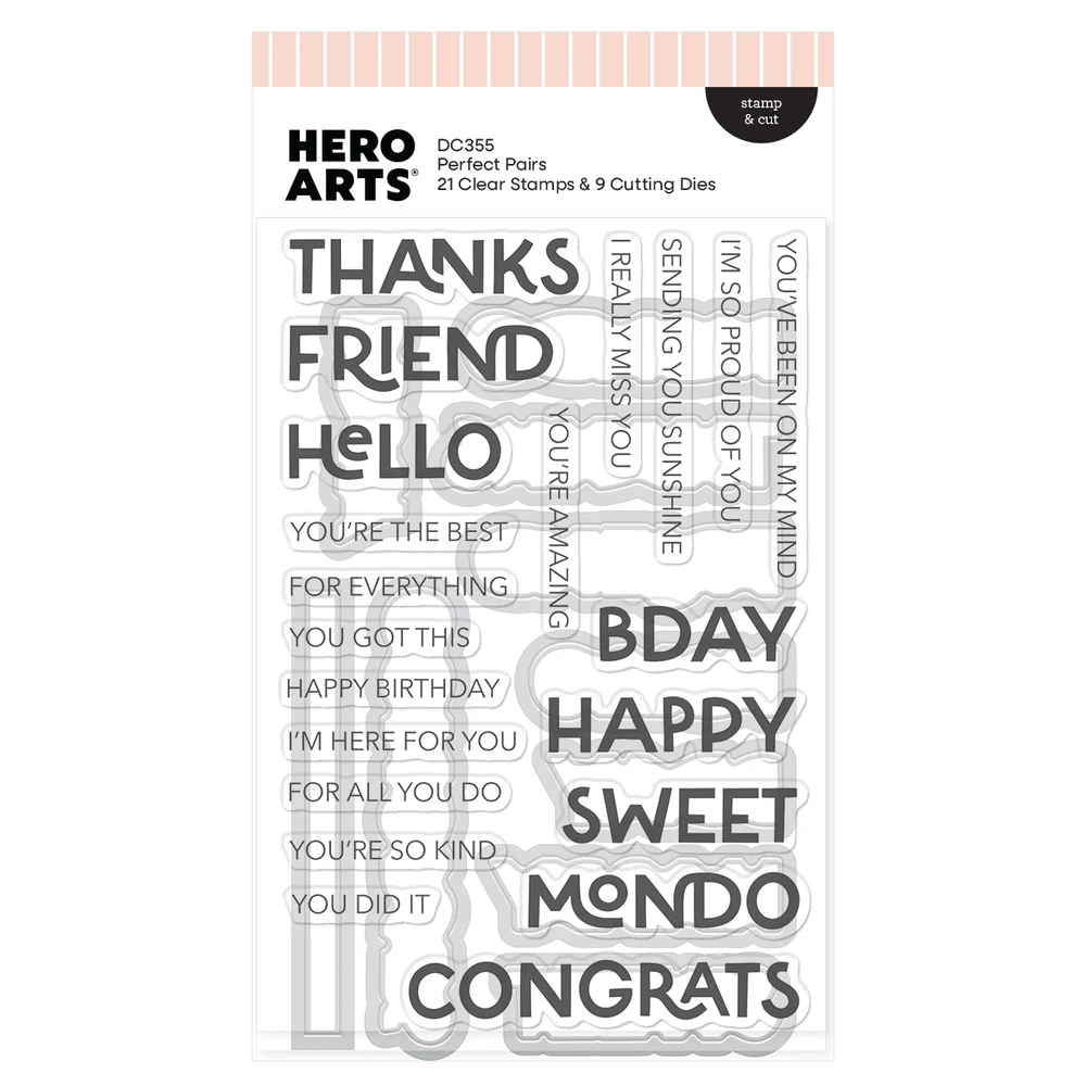 **NEW* - Spellbinders - Perfect Pairs Stamp & Cut