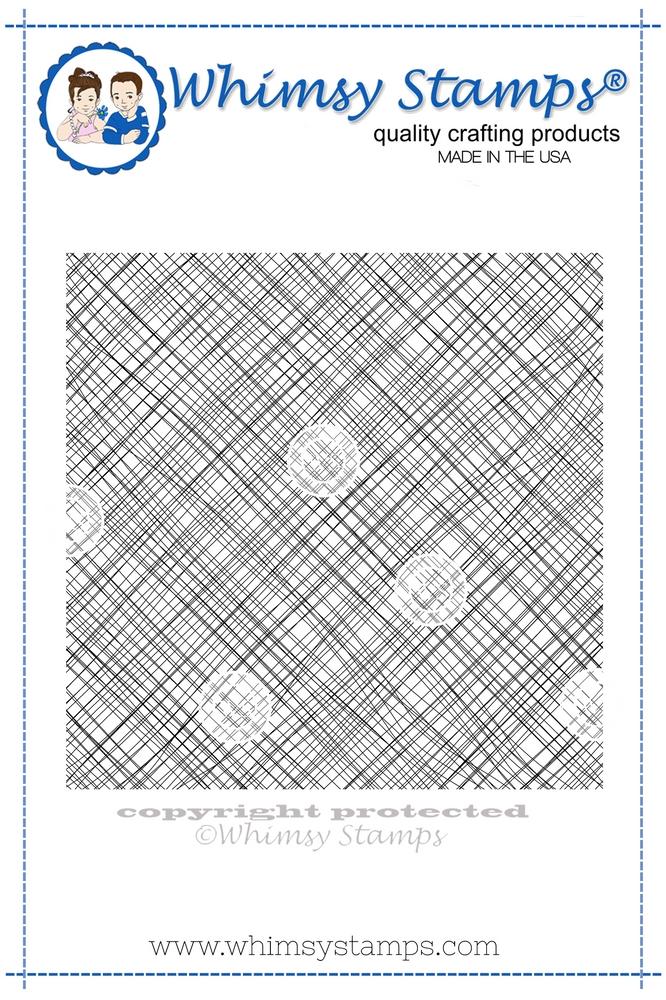 Whimsy Stamps - Messy Mesh Background Rubber Cling Stamp