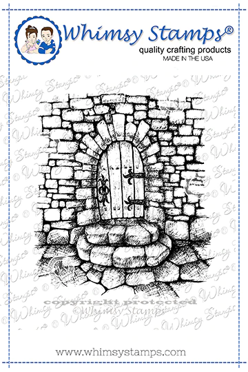Whimsy Stamps - Dungeon Door Rubber Cling Stamp