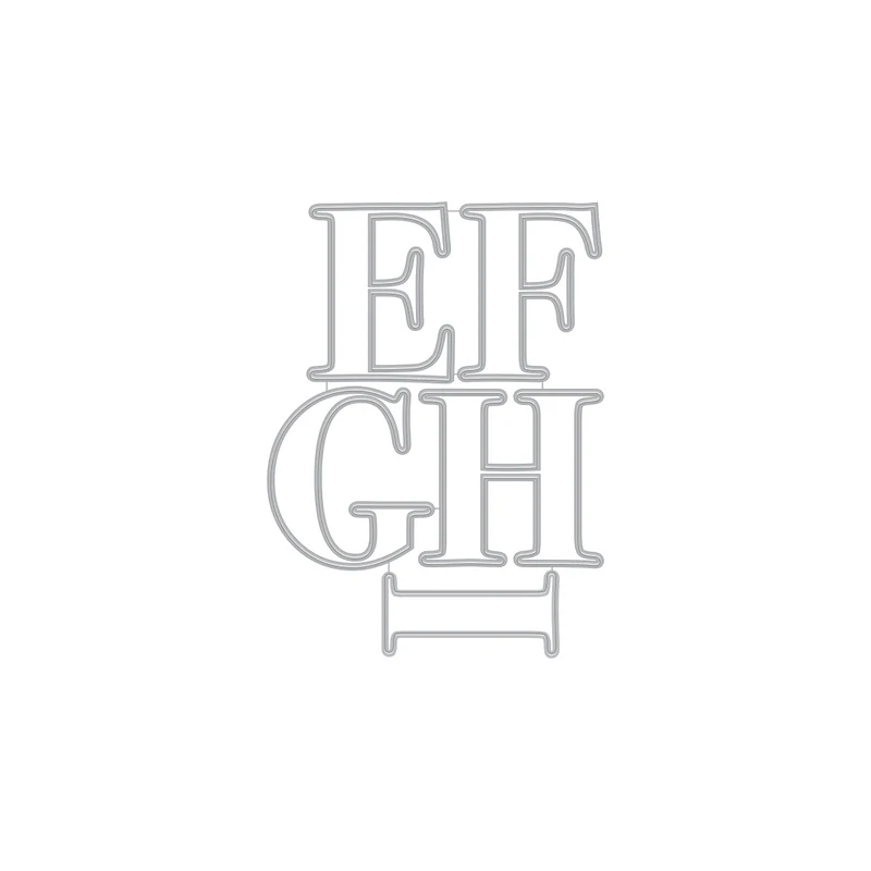 Spellbinders - Hero Arts Letter E-I Fancy Dies