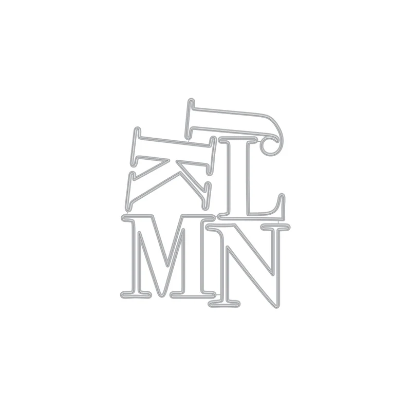 Spellbinders - Hero Arts Letter J-N Fancy Dies