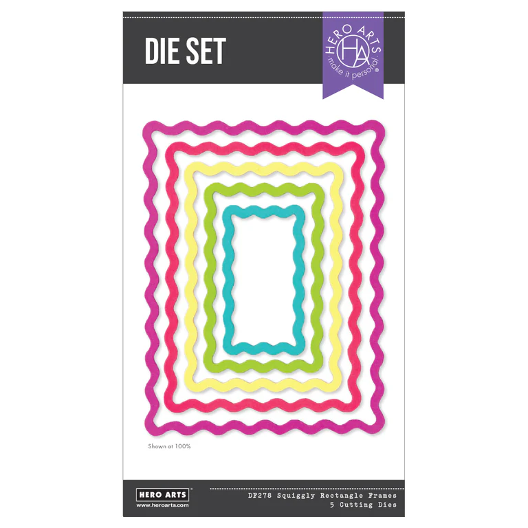 **NEW* - Spellbinders - Hero Arts Squiggly Rectangle Frames Die Set