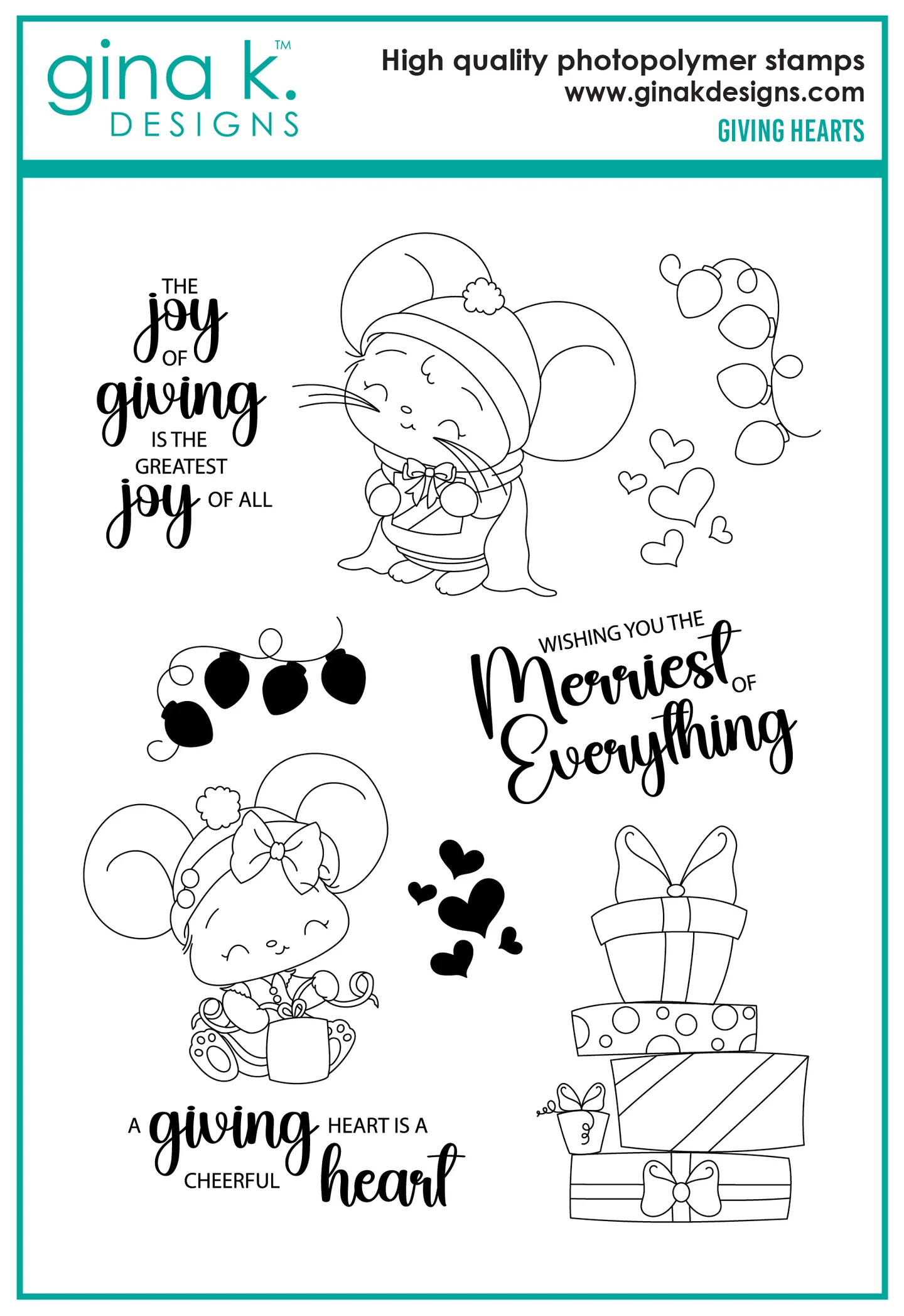 Gina K Designs - Giving Hearts - STAMPS