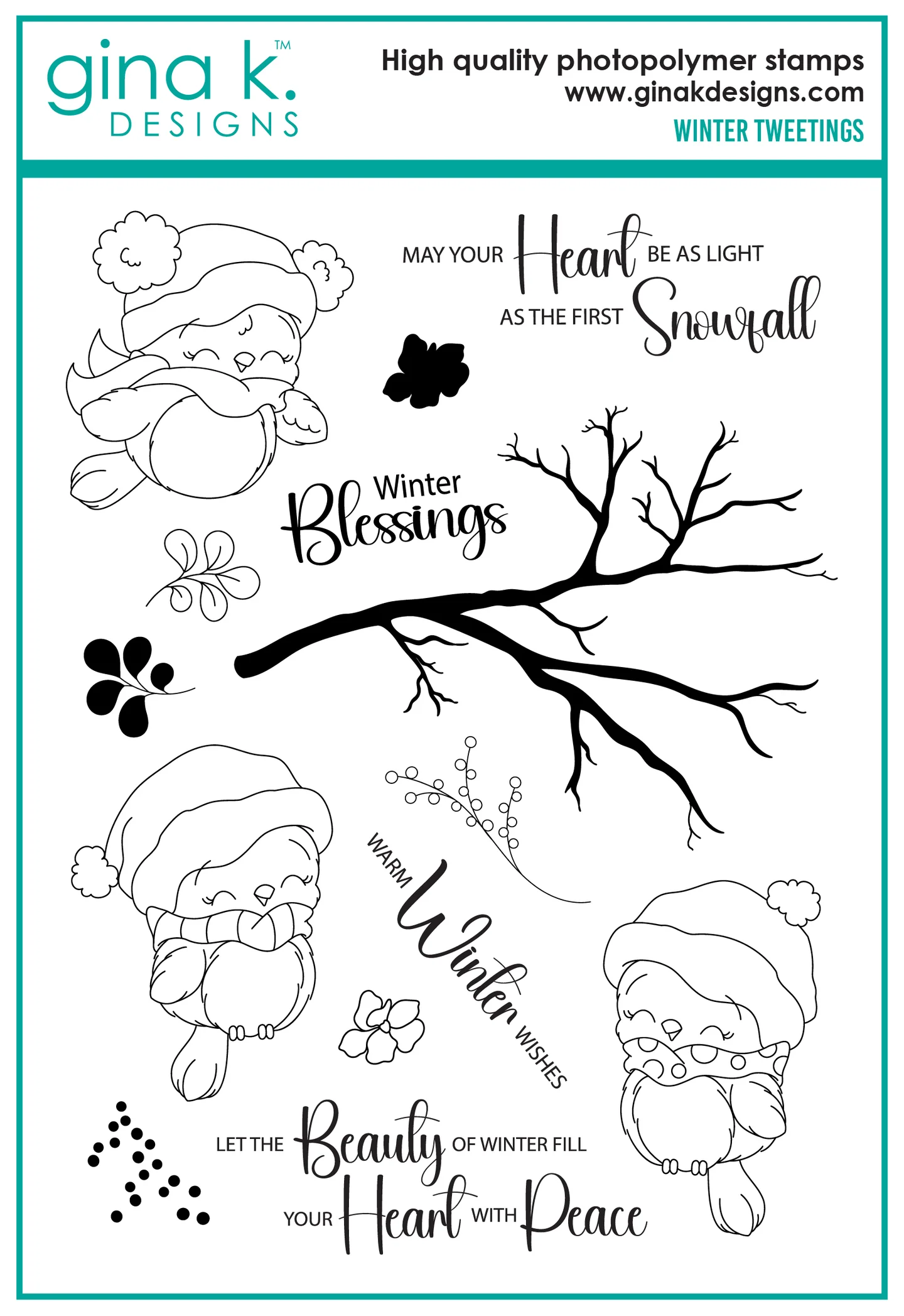 Gina K Designs - Winter Tweetings - STAMPS