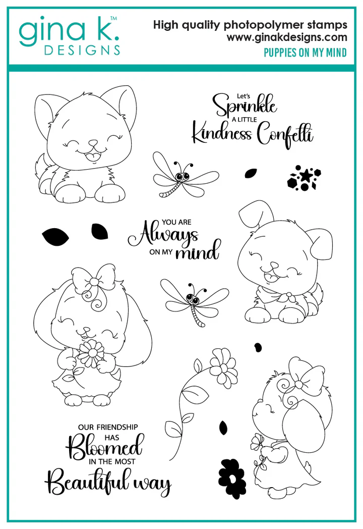 Gina K Designs - Puppies On My Mind - STAMPS