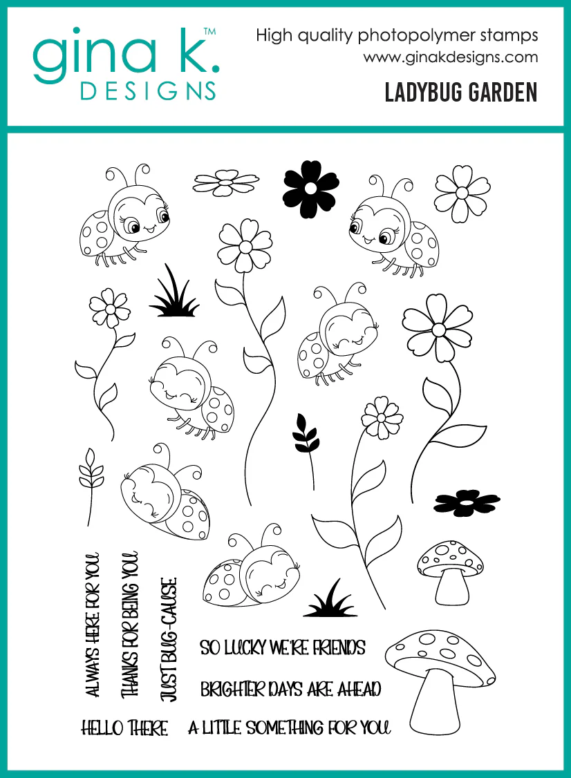 *NEW* - Gina K Designs - Ladybug Garden - STAMPS