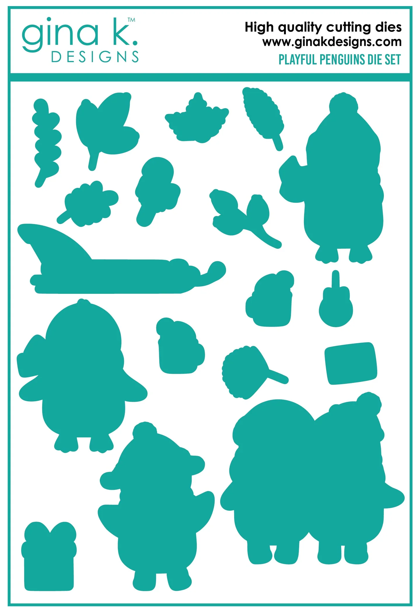 Gina K Designs - Playful Penguins - DIE