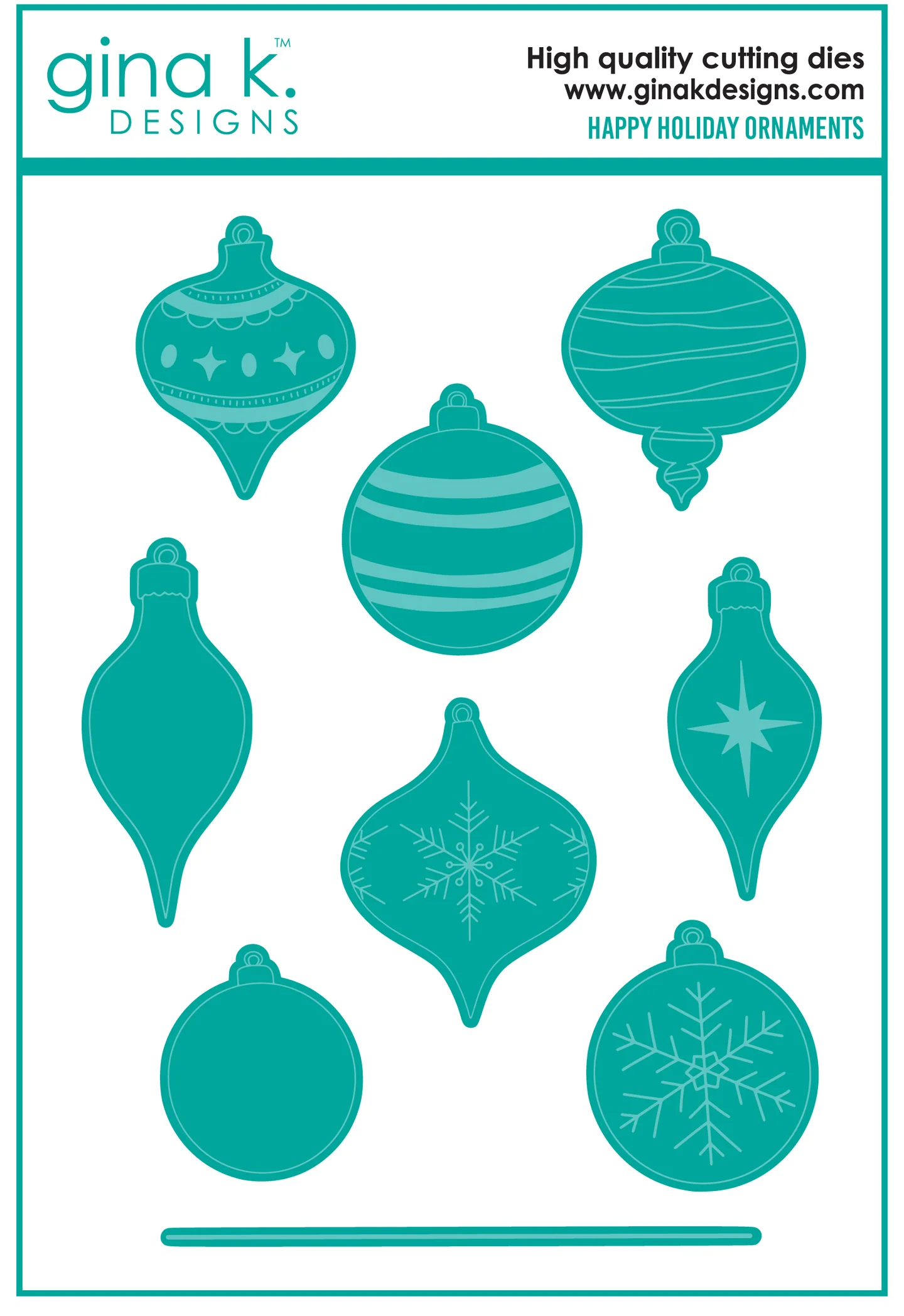 Gina K Designs - Happy Holiday Ornaments - DIE
