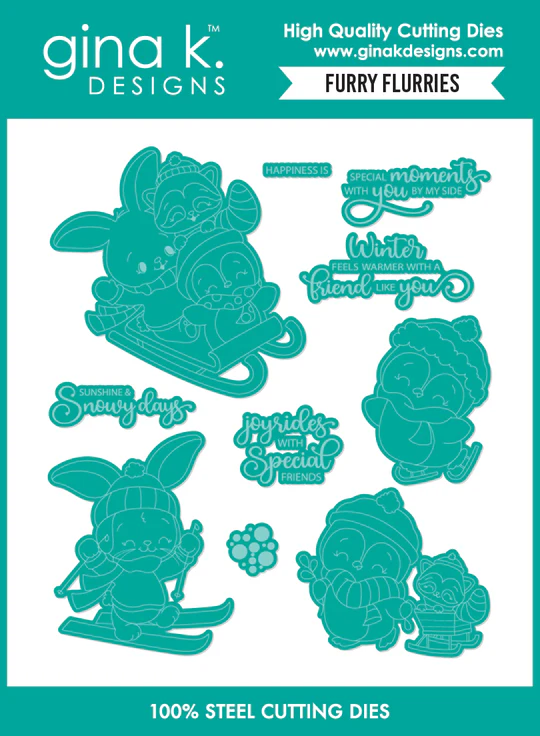 **NEW* - Gina K Designs - Furry Flurries - DIE