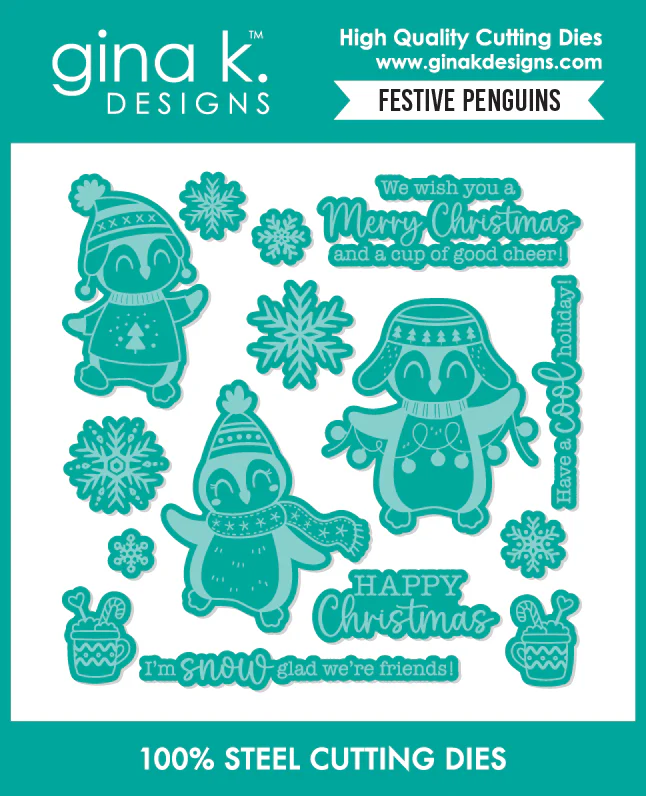 Gina K Designs - Festive Penguins - DIE