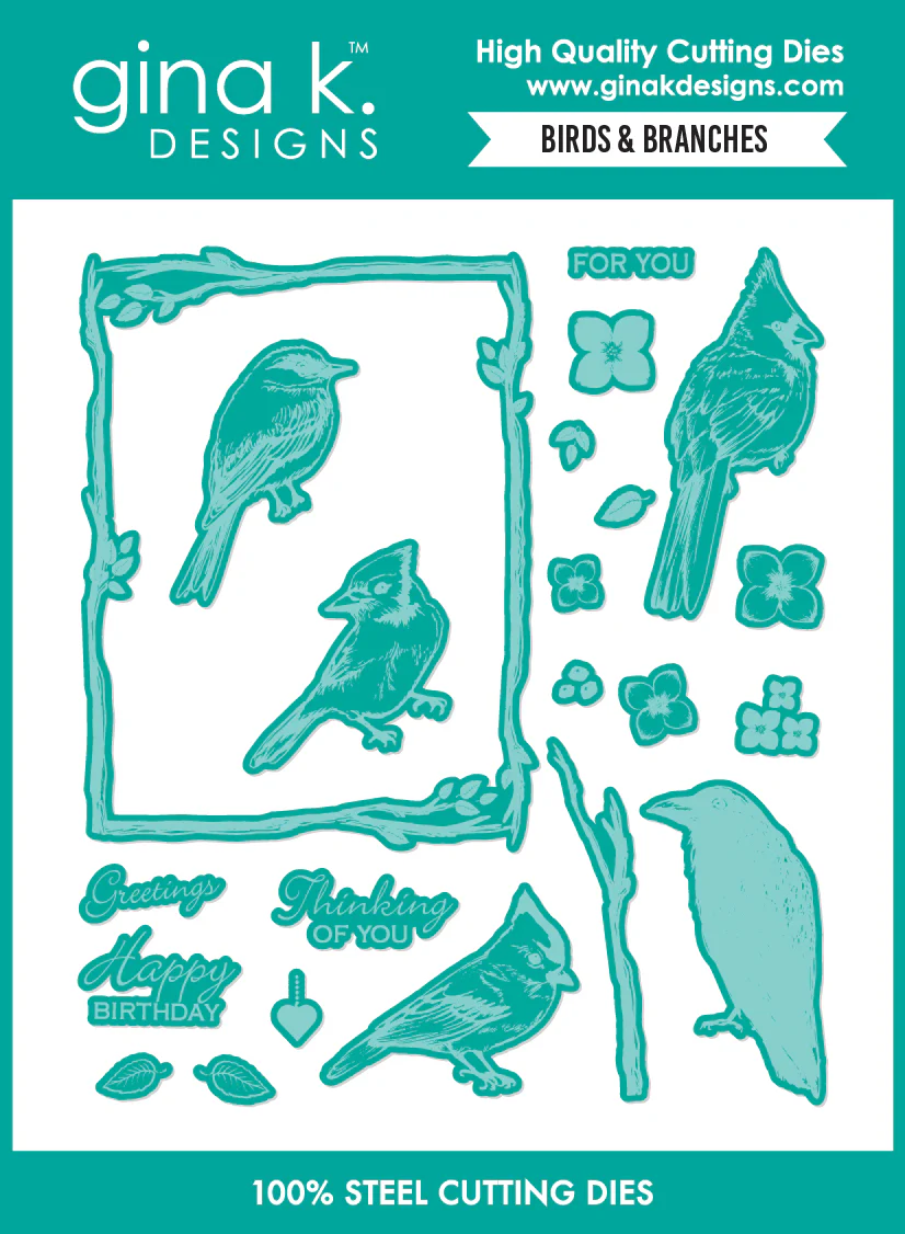 **NEW* - Gina K Designs - Birds and Branches - DIE