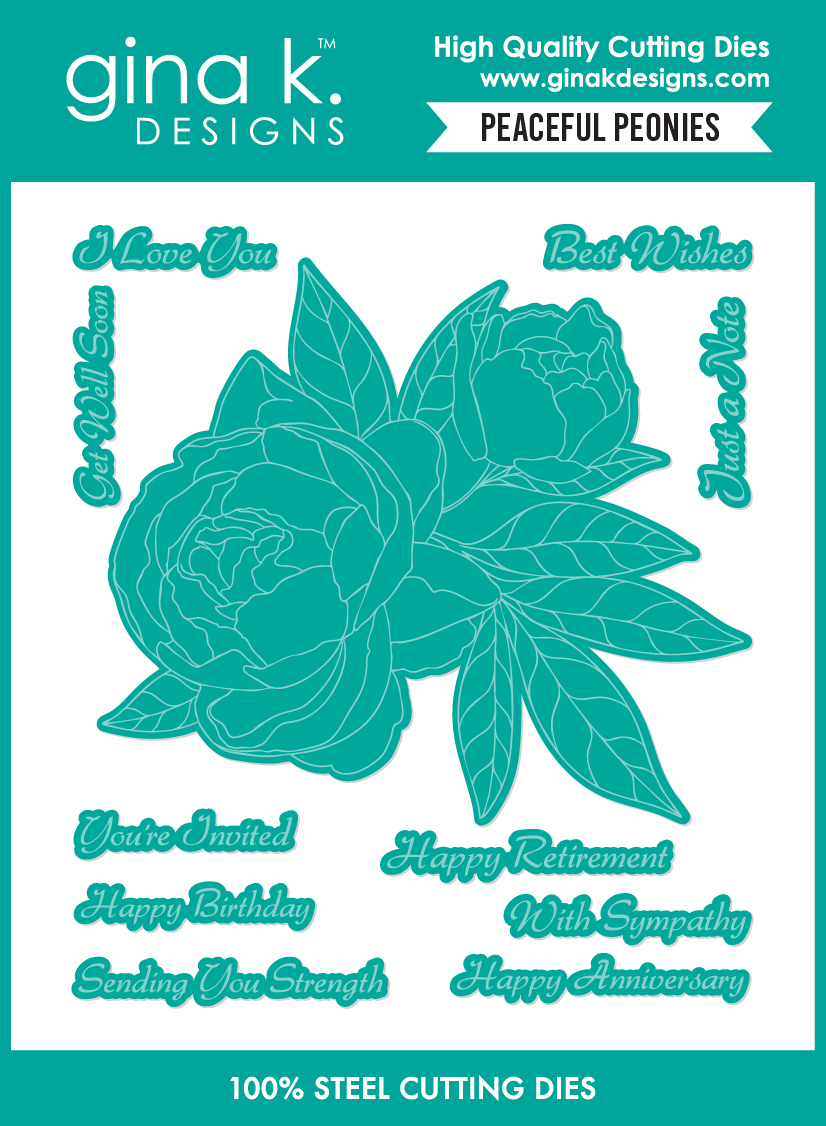 Gina K Designs - Peaceful Peonies - DIE